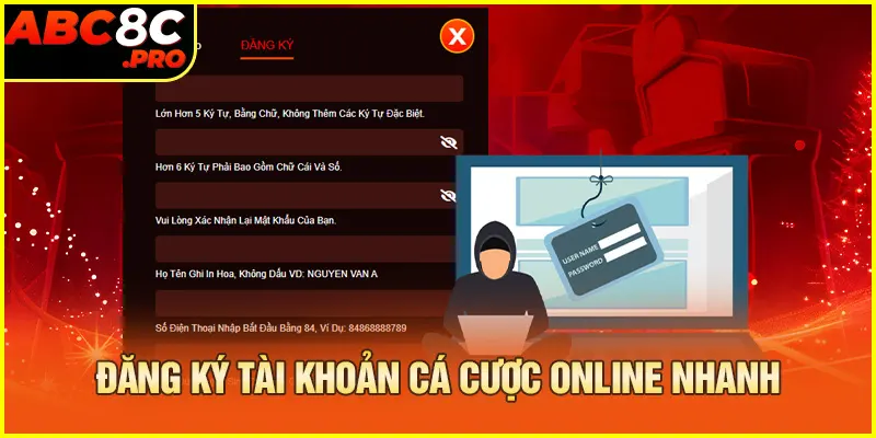 Đăng ký tài khoản cá cược online nhanh 